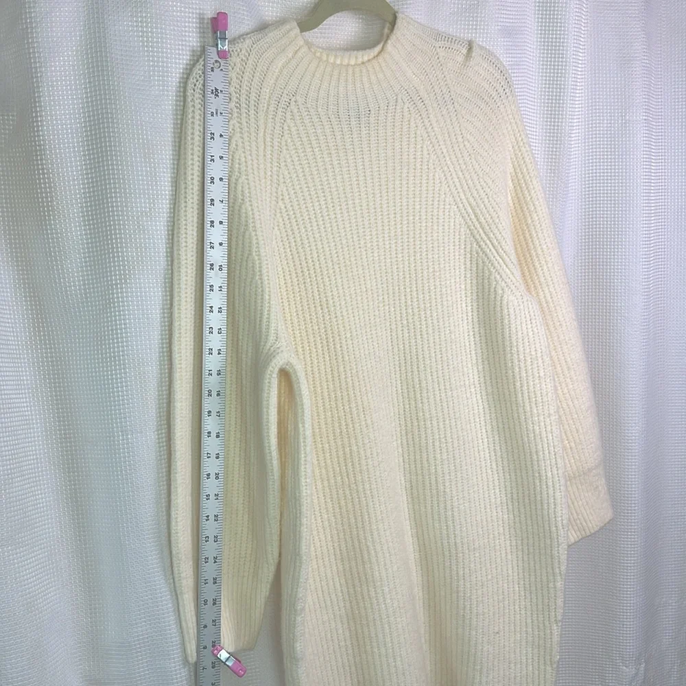 Express Sweater Dress - Ribbed Knit, Long Sleeve, Black, Size M - Picture 7 of 16